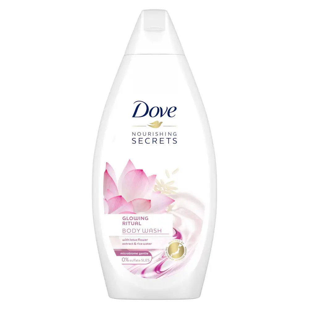 Dove Nourishing Secrets Glowing Ritual Body Wash – with Lotus Flower Extract & Rice Water